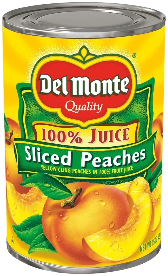 DURAZNO DEL MONTE SLICED 100 % JUICE 425 GR