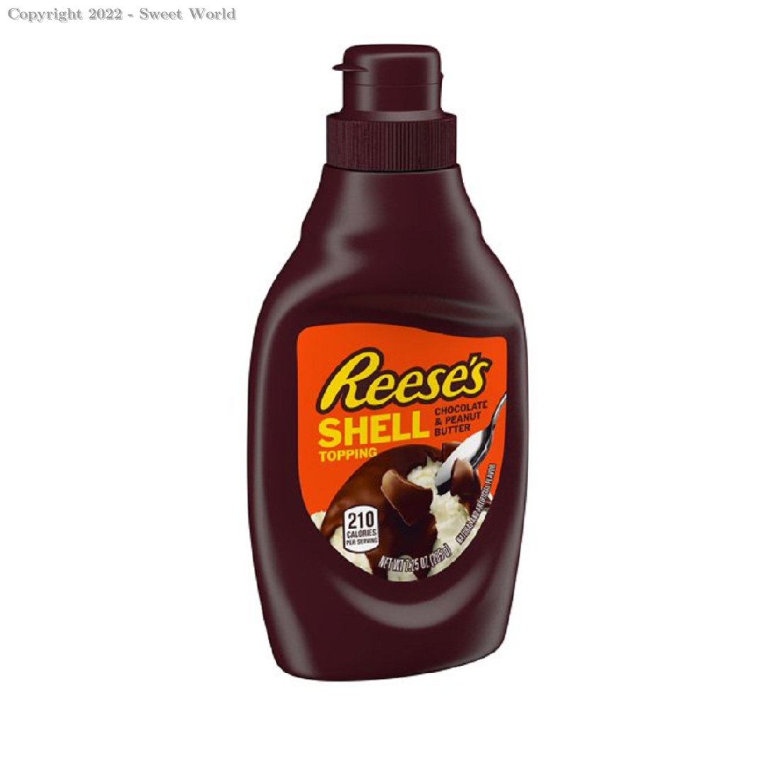 SHELL REESES TOPPING CHOCOLATE &amp; PEANUT BUTTER 205 GR