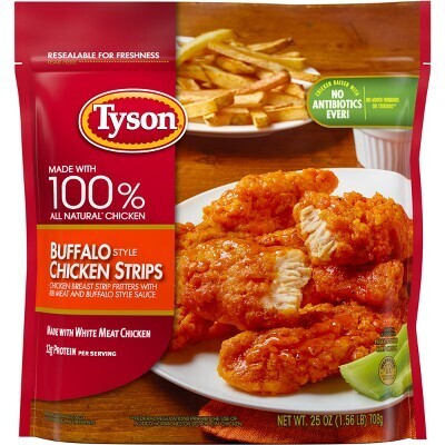 BONELESS TYSON BUFALO CHICKEN STRIPS 708 GR