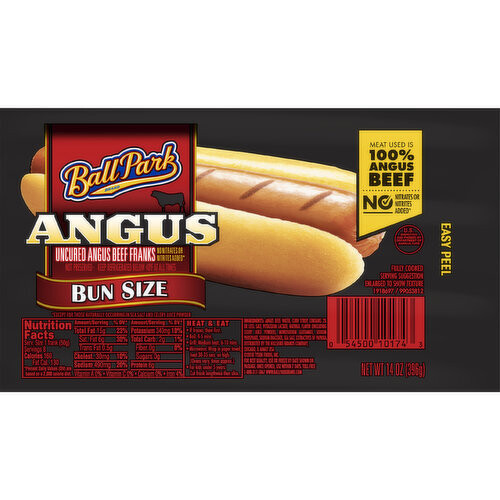 SALCHICHA BALL PARK ANGUS BUN SIZE 396 GR