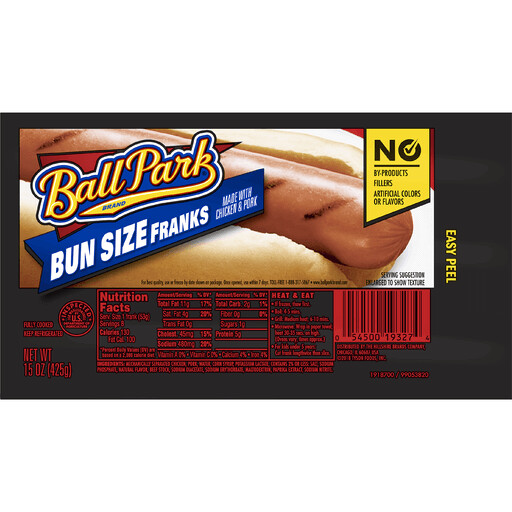 SALCHICHA BALL PARK BUN SIZE FRANKS 425 GR