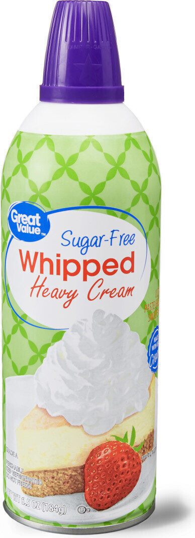 CREMA BATIDA GREAT VALUE SUGAR FREE HEAVY CREAM 184 GR