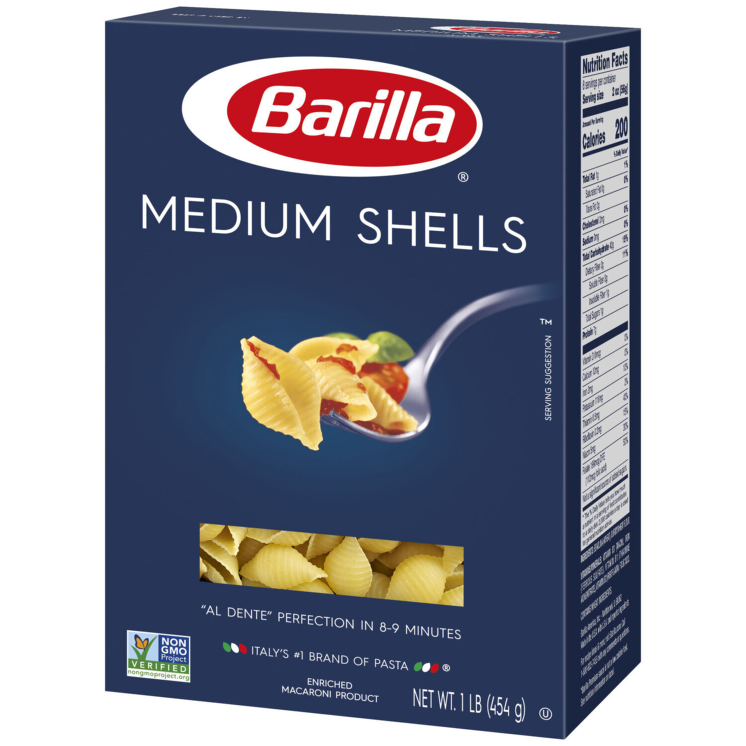 PASTA BARILLA MEDIUM SHELL 454 GR