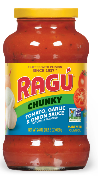 SALSA RAGU CHUNKY TOMATOE GARLIC &amp; ONION 680 GR