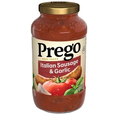 SALSA DE TOMATE PREGO ITALIAN SAUSAGE Y GARLIC 666GR