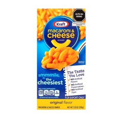 PASTA MACARONI KRAFT CHEESE 206 GR