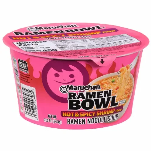 SOPA MARUCHAN RAMEN BOWL HOT Y SPICY SHRIMP 94.3 GR