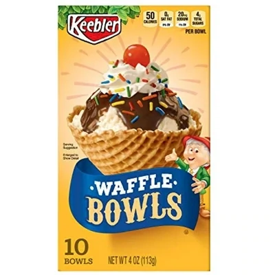 CONOS KEEBLER WAFFLE BOWLS C/10 PZAS