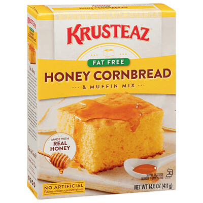 HARINA KRUSTEAZ HONEY CORNBREAD FAT FREE 411 GR.