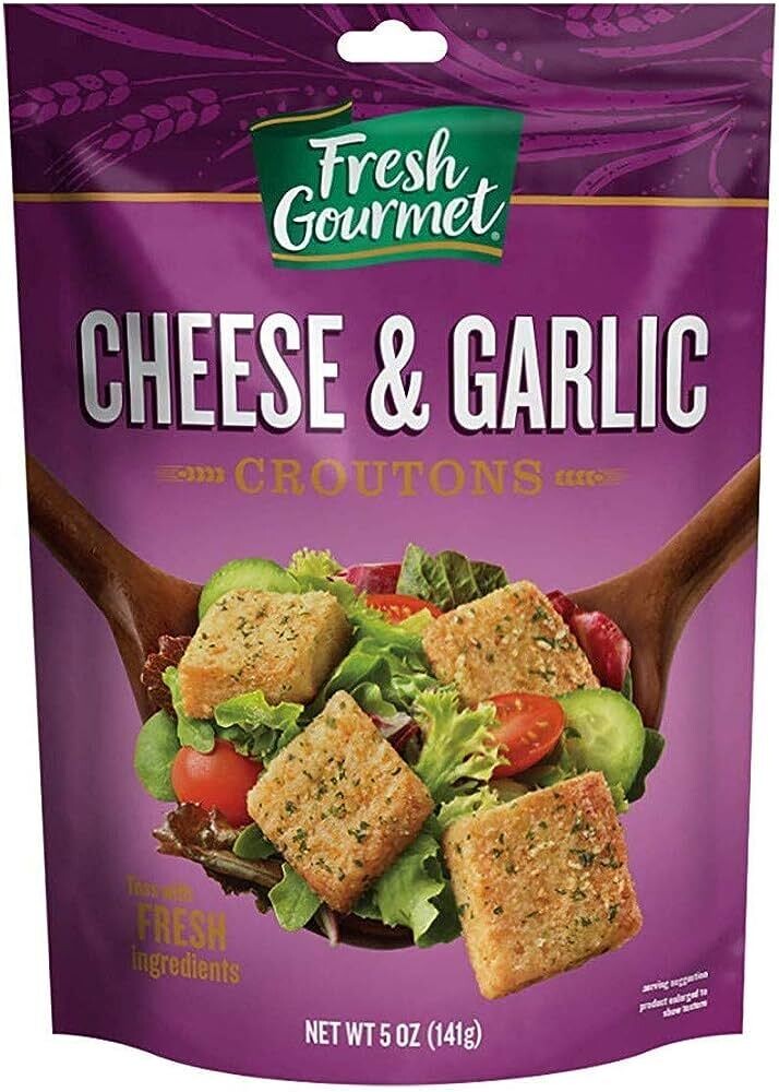CROUTONS FRESH GOURMET CHEESE &amp; GARLIC 141 GR