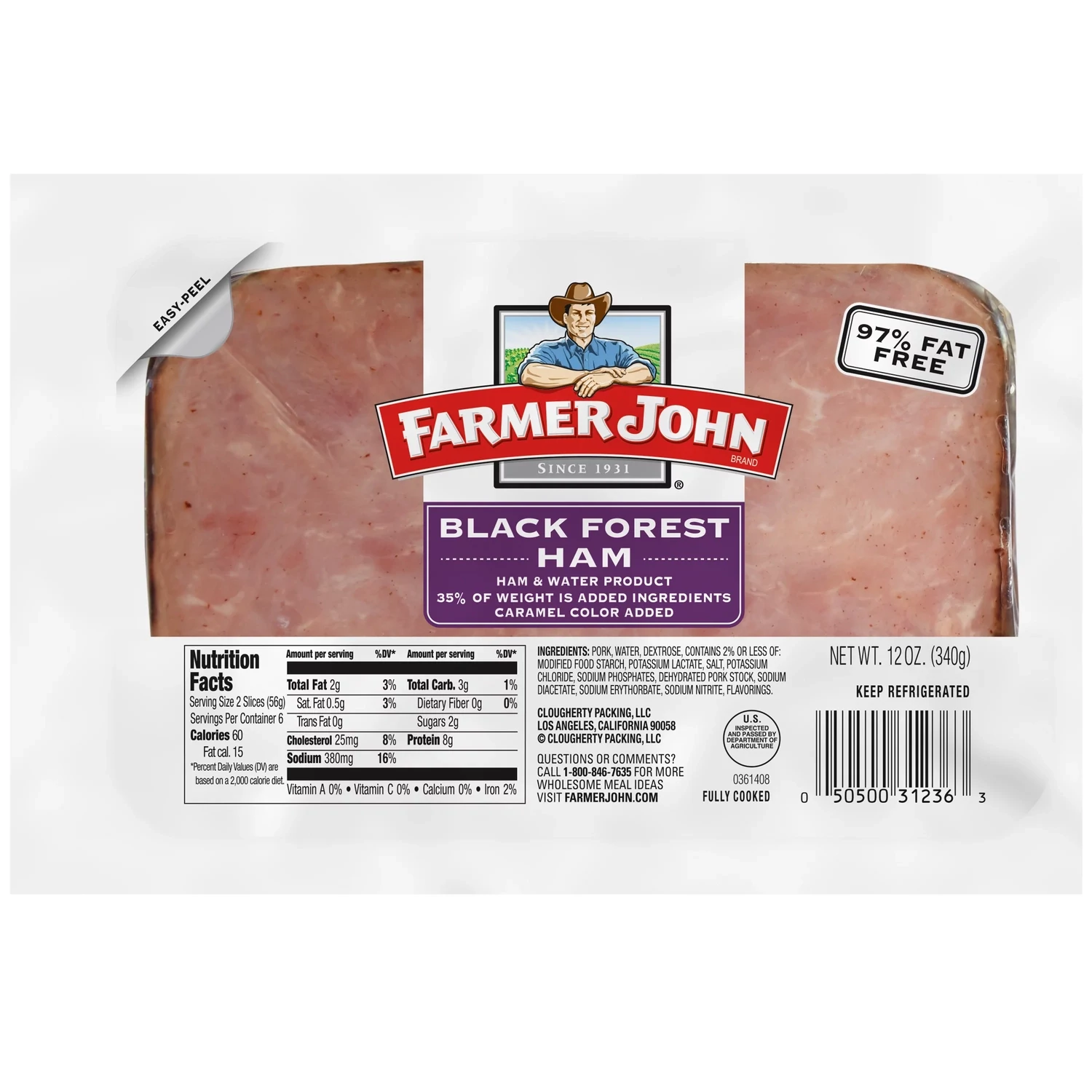 JAMON FARMER JOHN BLACK FOREST 340 GR