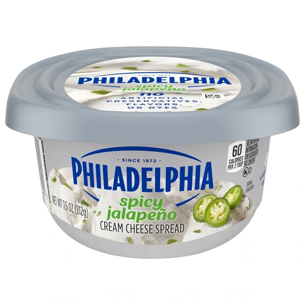 QUESO PHILADELPHIA SPREAD SPICY JALAPENO 212 GR