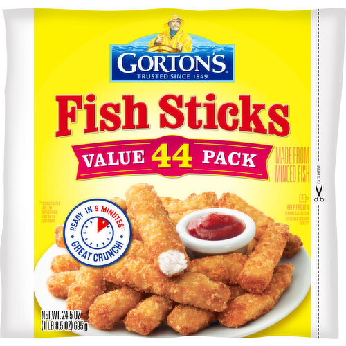 DEDITOS DE PESCADO EMPANIZADO GORTONS C/44 PZAS 695 GR.
