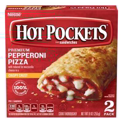 HOTPOCKETS PEPPERONI PIZZA CRISPY CRUST C/2 PZAS 255 GR.