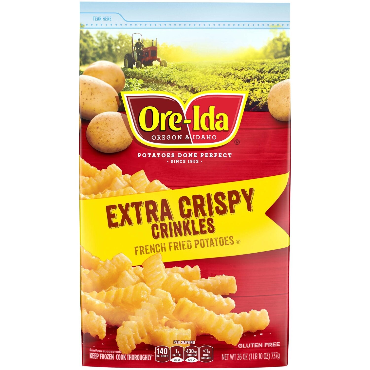 PAPAS ORE-IDA  EXTRA CRISPY CRINKLES 737 GR.