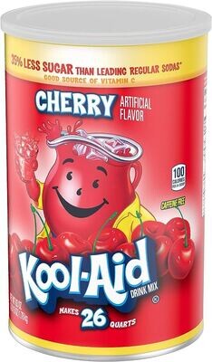 BEBIDA EN POLVO KOOL AID LESS SUGAR CHERRY 1.78 KG.