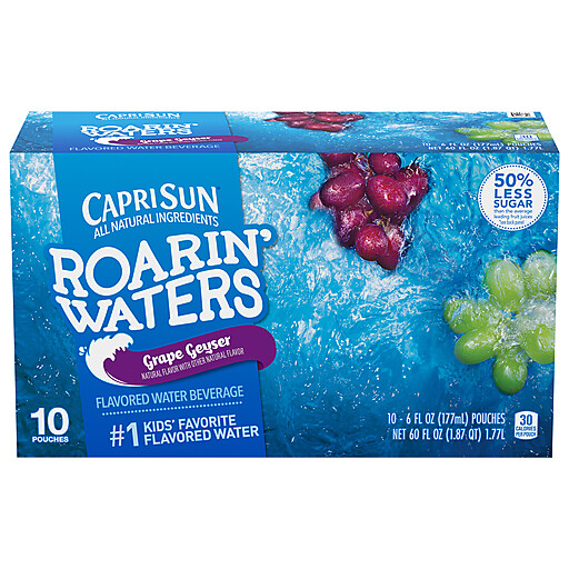 JUGOS CAPRISUN ROARIN WATERS GRAPE GEUSER C/10 PZAS