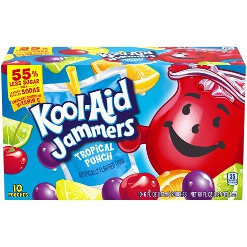 KOOL AID JAMMERS TROPICAL PUNCH C/10 PZAS