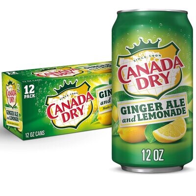 REFRESCO CANADA DRY GINGER LEMONADE C/12 PZAS DE 355 ML.