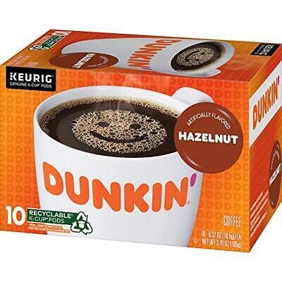 CAFE KEURIG DUNKIN HAZELNUT C/10 PZAS  105 GR