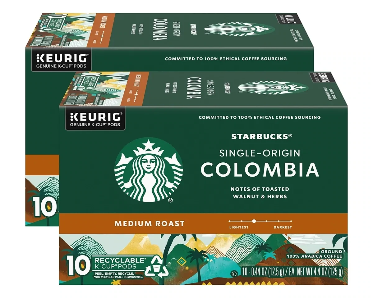 CAFE KEURIG STARBUCKS COLOMBIA MEDIUM ROAST C/10 PZAS