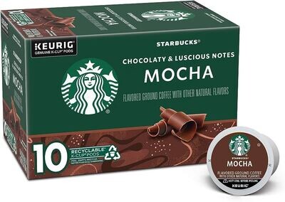 CAFE KEURIG STARBUCKS MOCHA CHOCOLATEY LUISCIOUS  C/10PZAS
