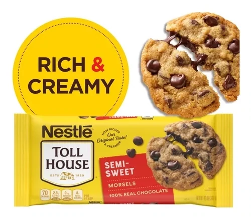 CHISPAS NESTLE TOLL HOUSE SEMI SWEET 340 GR.