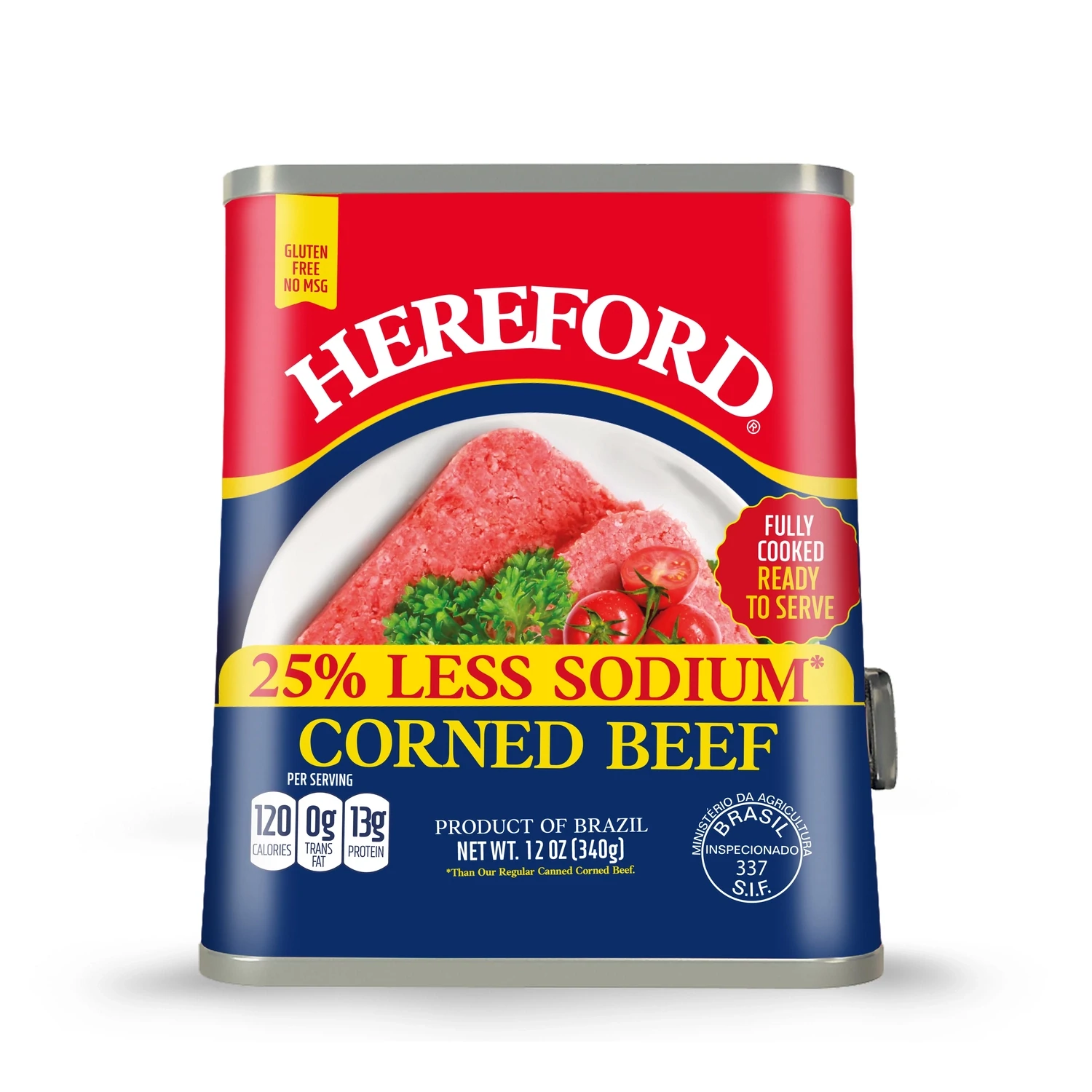CORNED BEEF HEREFORD 25% LESS SODIUM 340 GR.