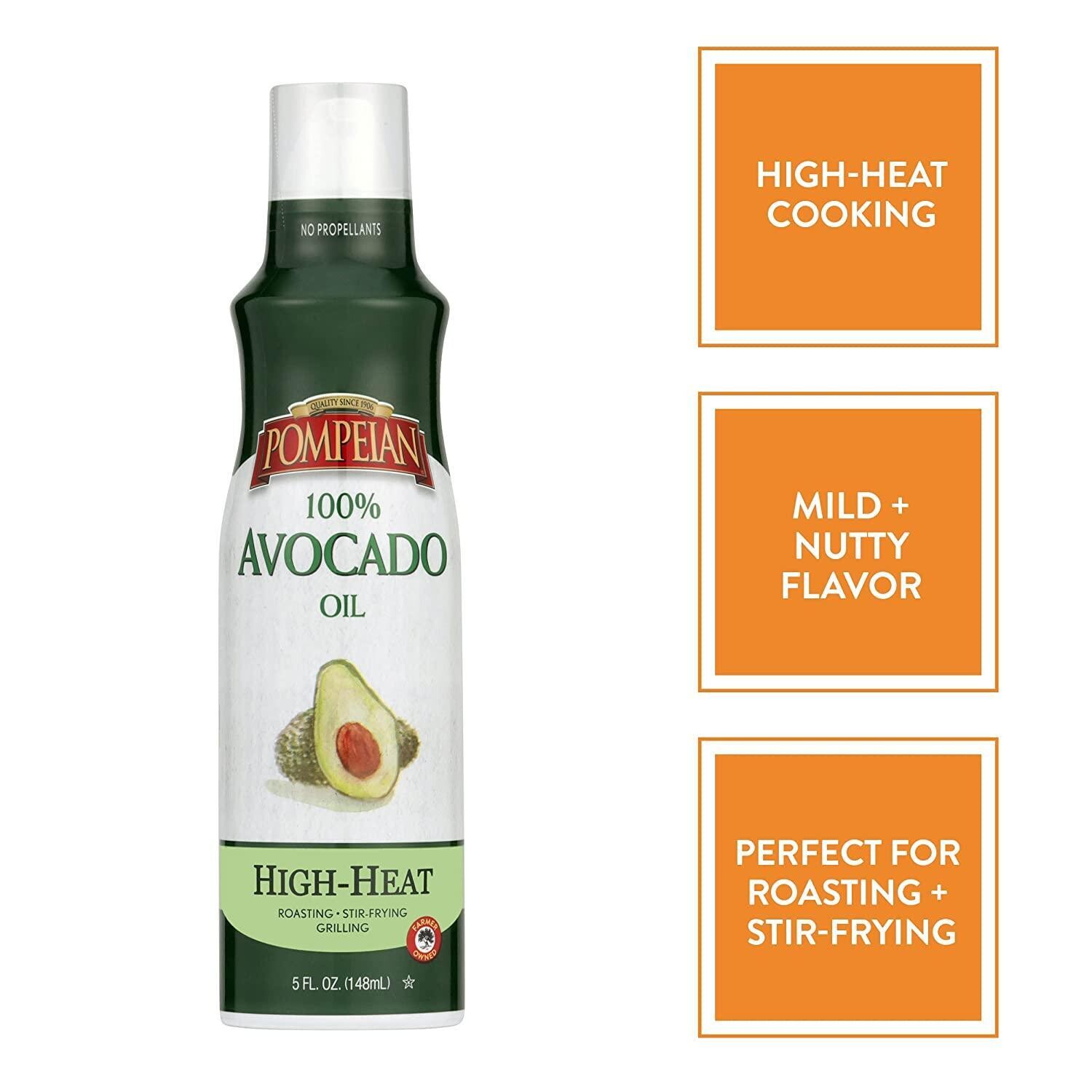 ACEITE POMPEIAN 100% AVOCADO OIL HIGH HEAT 148 ML.