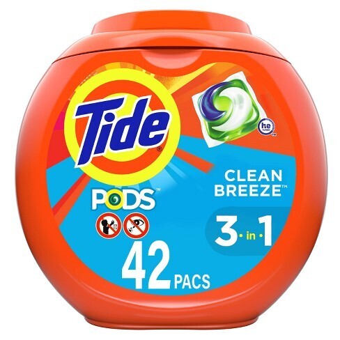 JABON LIQUIDO TIDE 3 EN 1 CLEAN BREEZE C/42 PZAS 1.04 KG.