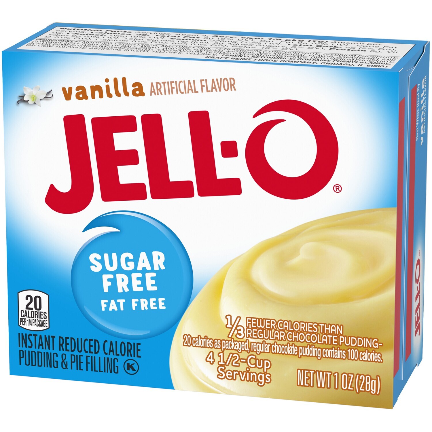 PUDDING JELL-O VANILLA SUGAR FREE 28 GR