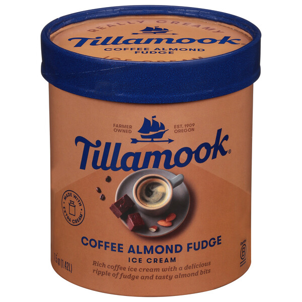 NIEVE TILLAMOOK COFFEE ALMOND FUDGE 1.42 LTS