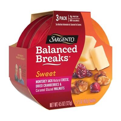 SNACK SARGENTO BALANCED BREAKS SWEET C/3 PZAS 127 GR.