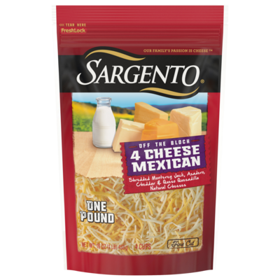 QUESO SARGENTO 4 CHEESE MEXICAN 453 GR.
