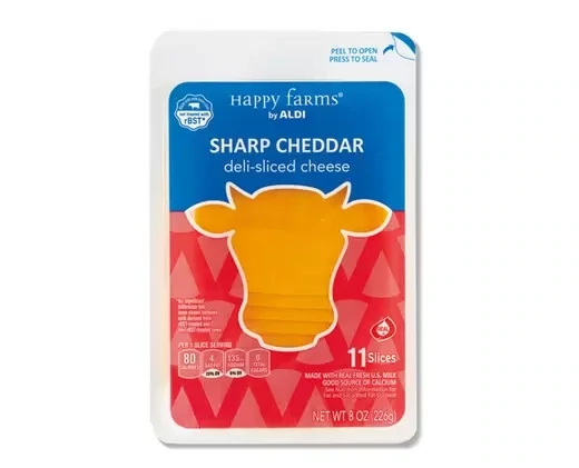 QUESO HAPPY FARMS SHARP CHEDDAR SLICED C/11 PZAS 226 GR.