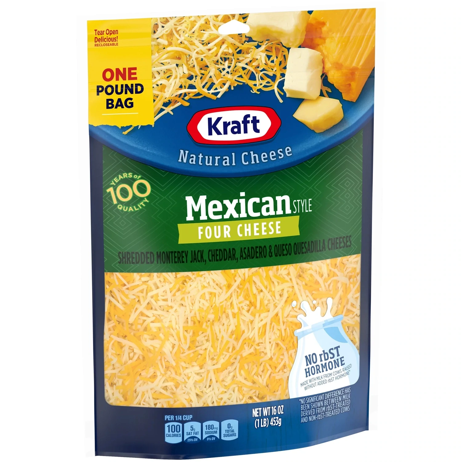QUESO KRAFT MEXICAN STYLE FOUR CHEESE 454 GR.