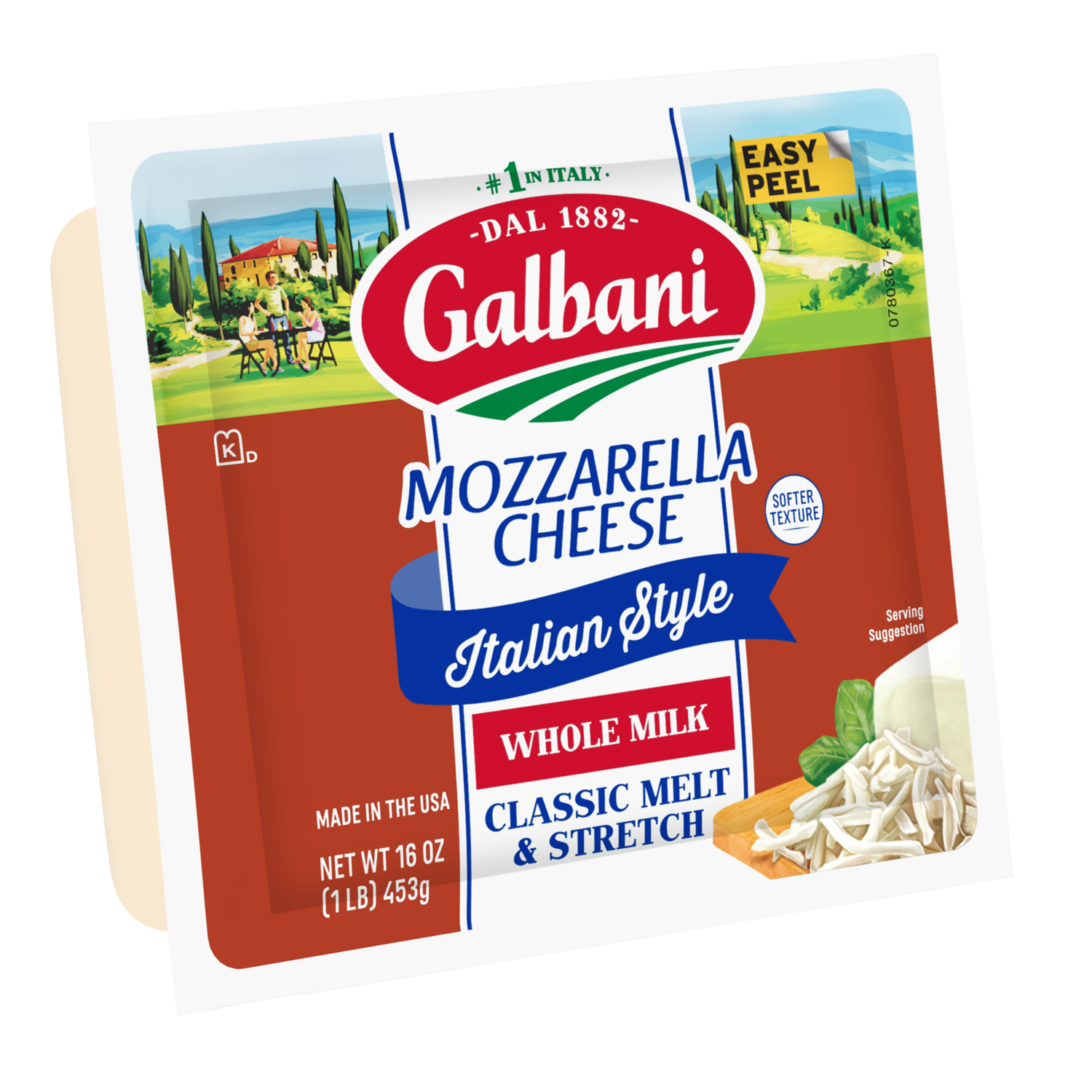 QUESO GALBANI MOZZARELLA ITALIAN STYLE 453 GR.