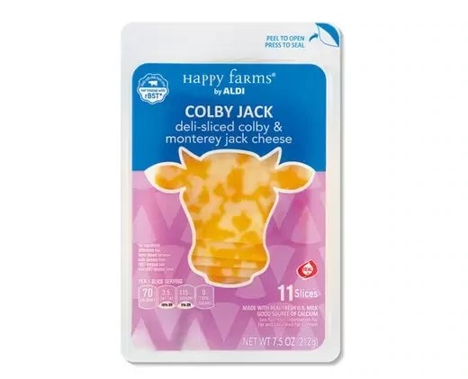 QUESO HAPPY FARMS COLBY DELI SLICED COLBY &amp; MONTERREY 212 GR