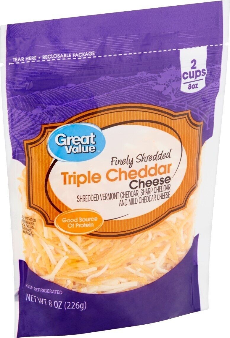 QUESO GREAT VALUE TRIPLE CHEDDAR 226 GR.