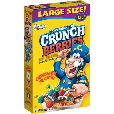 CEREAL CAP&#39;N CRUNCH LARGE SIZE BERRIES 477 GR.