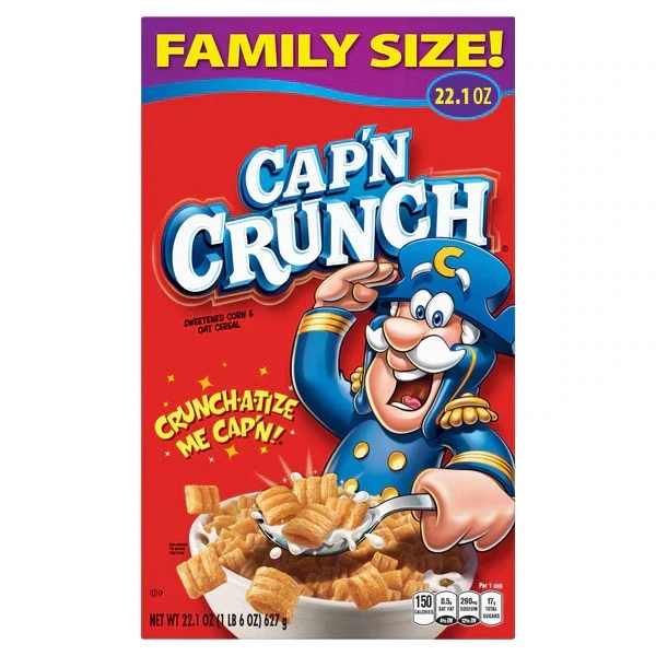 CEREAL CAP&#39;N CRUNCH FAMILY SIZE ORIGINAL 582 GR.