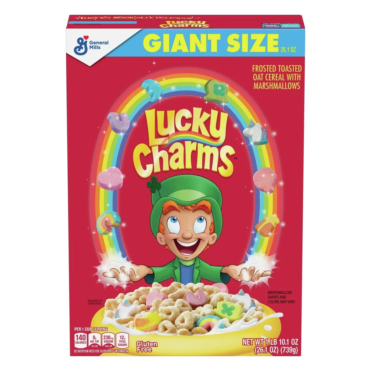 CEREAL LUCKY CHARMS GIANT SIZE 739 GR.