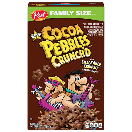 CEREAL PEBBLES FAMILY SIZE CRUNCHD COCOA 467 GR.