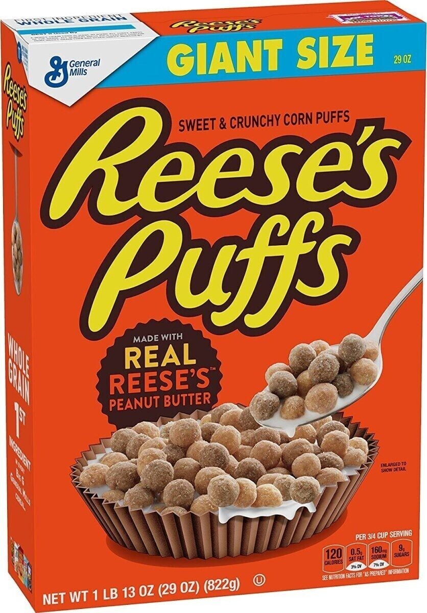 CEREAL REESES PUFFS GIANT SIZE 822 GR.