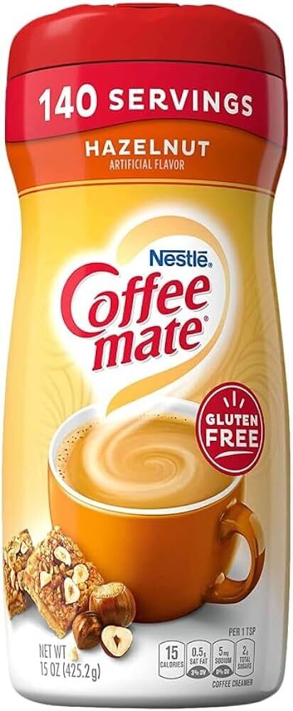 CREMA COFFEE MATE EN POLVO HAZELNUT 425 GR.