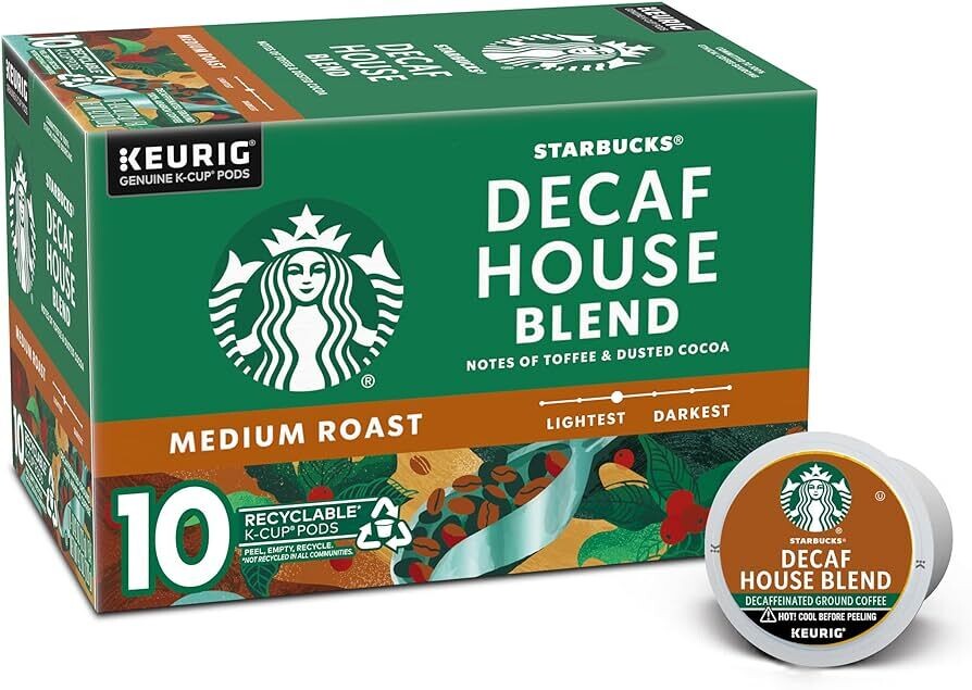 CAFE KEURIG STARBUCKS DECAF HOUSE BLEND C/10 PZAS. 125 GR.