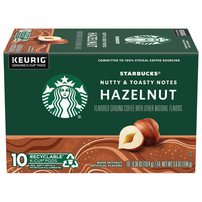 CAFE KEURIG STARBUCKS HAZELNUT C/10 PZAS 104 GR.