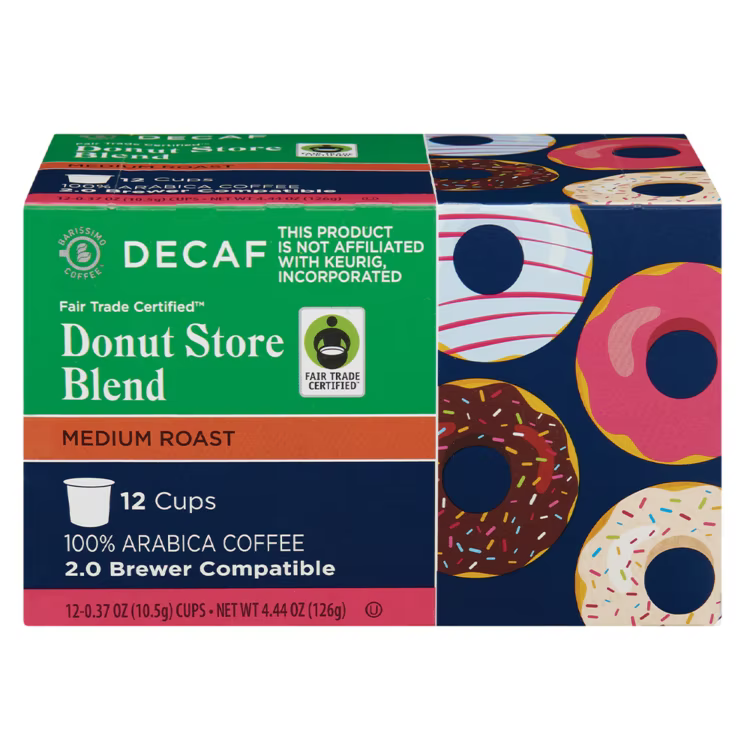 CAFE KEURIG DONUT STORE BLEND DECAF MEDIUM ROAST C/12 PZAS 126 GR.