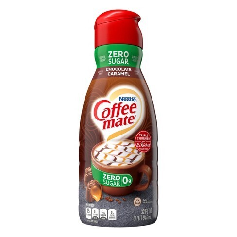 CREMORA COFFEE MATE ZERO SUGAR CHOCOLATE CARAMEL 946 ML.