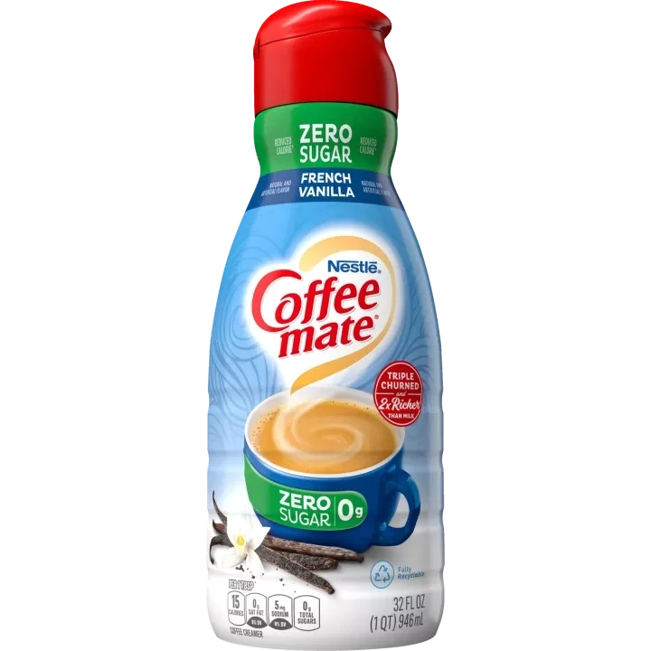 CREMORA COFFEE MATE ZERO SUGAR FRENCH VANILLA 946 ML.